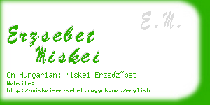 erzsebet miskei business card